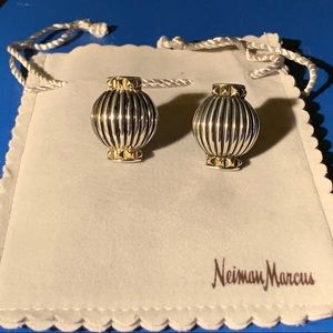 Lagos Caviar Sterling Silver & 18k Gold Earrings